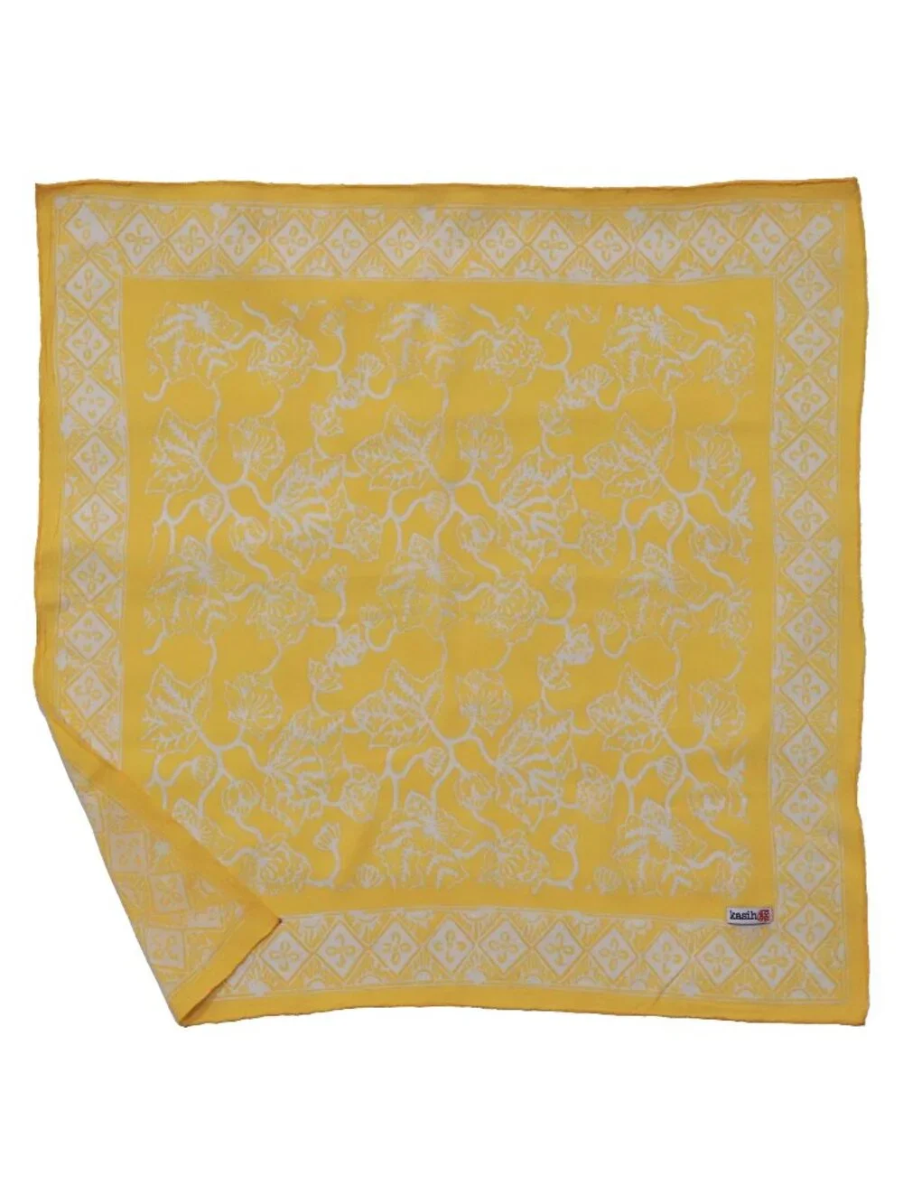 Hand Dyed Batik Bandana, Sunrise, Butter Yellow